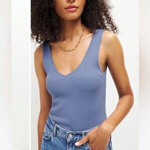 Reformation Ran Cotton Sweater Tank - XL